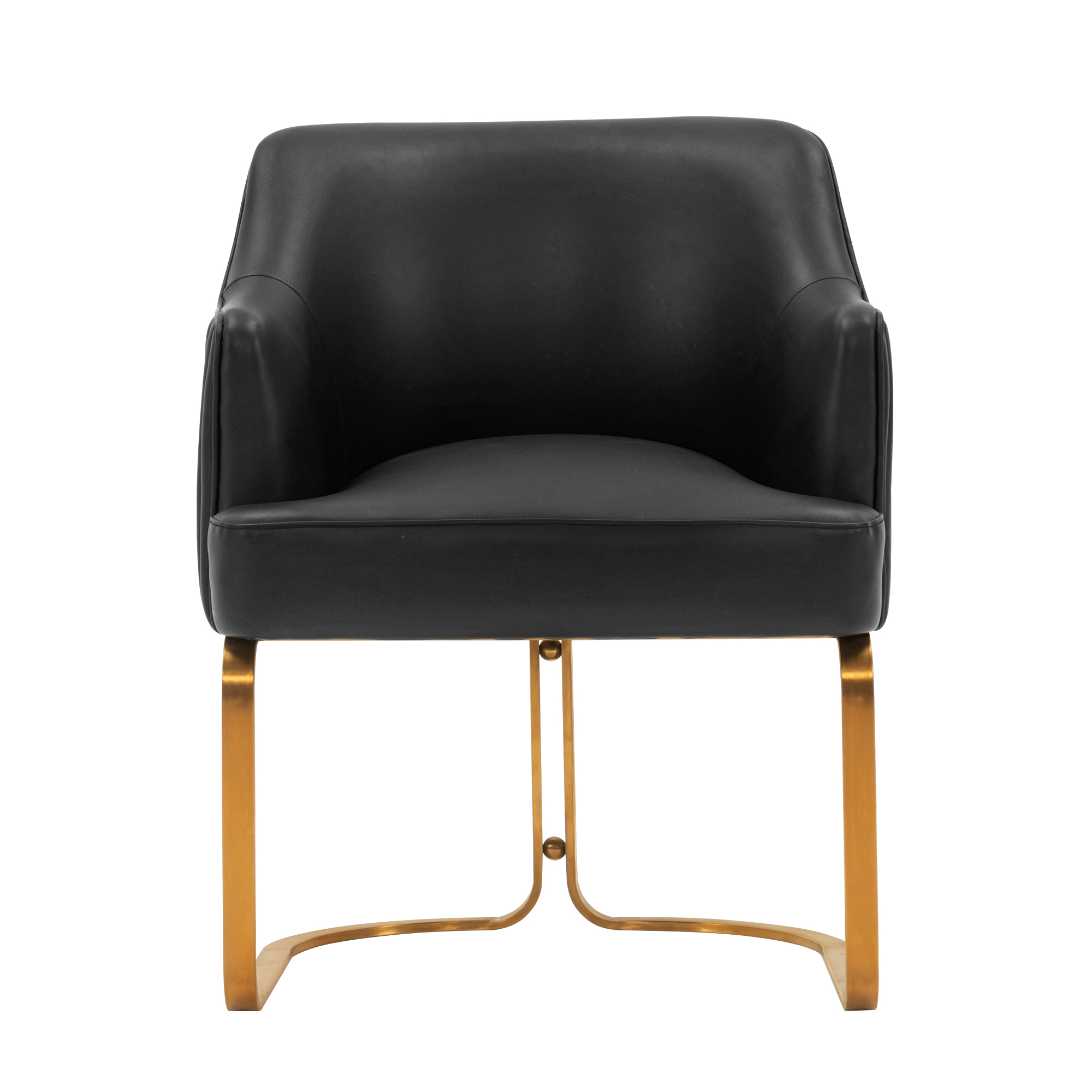 Manhattan Comfort, Modern Edra Leatherette Armchair in Black, Primary Color Black, Included (qty.) 1 Model# DC078